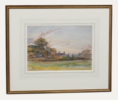 Framed Early 20th Century Watercolour - Manor House Scene