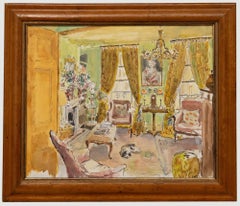 Sam - Aquarelle du 20e siècle, Intérieur de maison de ville