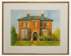 Grenville Cottingham RSMA RBA (1943-2007) - Aquarelle, The Red Brick House