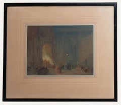 Hughes Bellingham-Smith (1866-1922) - Aquarelle, La porte ouverte