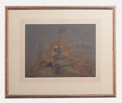 Hughes & Smith (1866-1922) - Aquarelle de la fin du XIXe siècle, The Monument