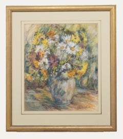 Glo Williams (né en 1940) - Pastel contemporain, Bouquet de fleurs