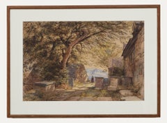 William Collingwood Smith (1815-1887) - 19th Century Watercolour, The Graveyard