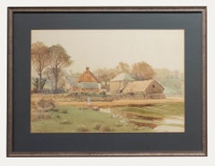 William Edwards Croxford (1852-1926) - Framed Watercolour, Trevemper, Newquay