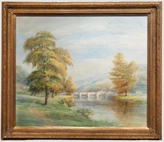 Alfred Thomas Fisher (b.1861) - Watercolour, Meandering River