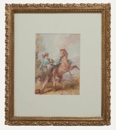 Attrib. John Massey Wright RWS (1777-1866) - Watercolour, Thrown from the Horse