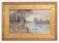 Robert Winchester Fraser (1848-1906) - Aquarelle encadrée, sur le mât