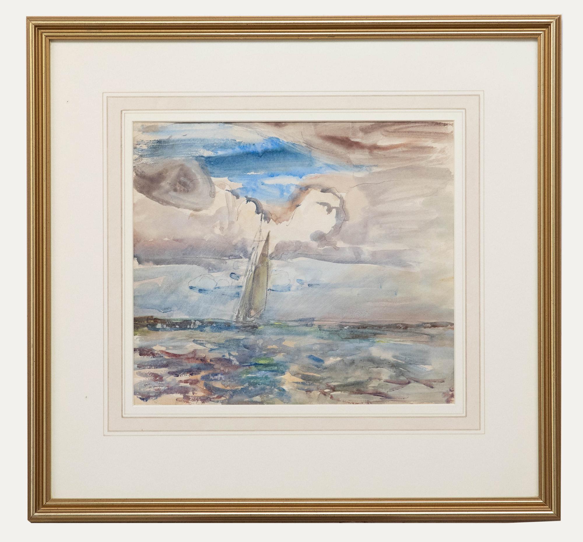Robert G.D. Alexander (1875-1945) - Aquarelle encadrée, Voiles obliques