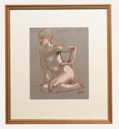 Ken Symonds (1927-2010) - 20e siècle Pastel, Ann Sitting