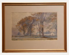 Antique Henry Samuel Teed (1883-1916) - Framed Watercolour, Behind the Stable Yard