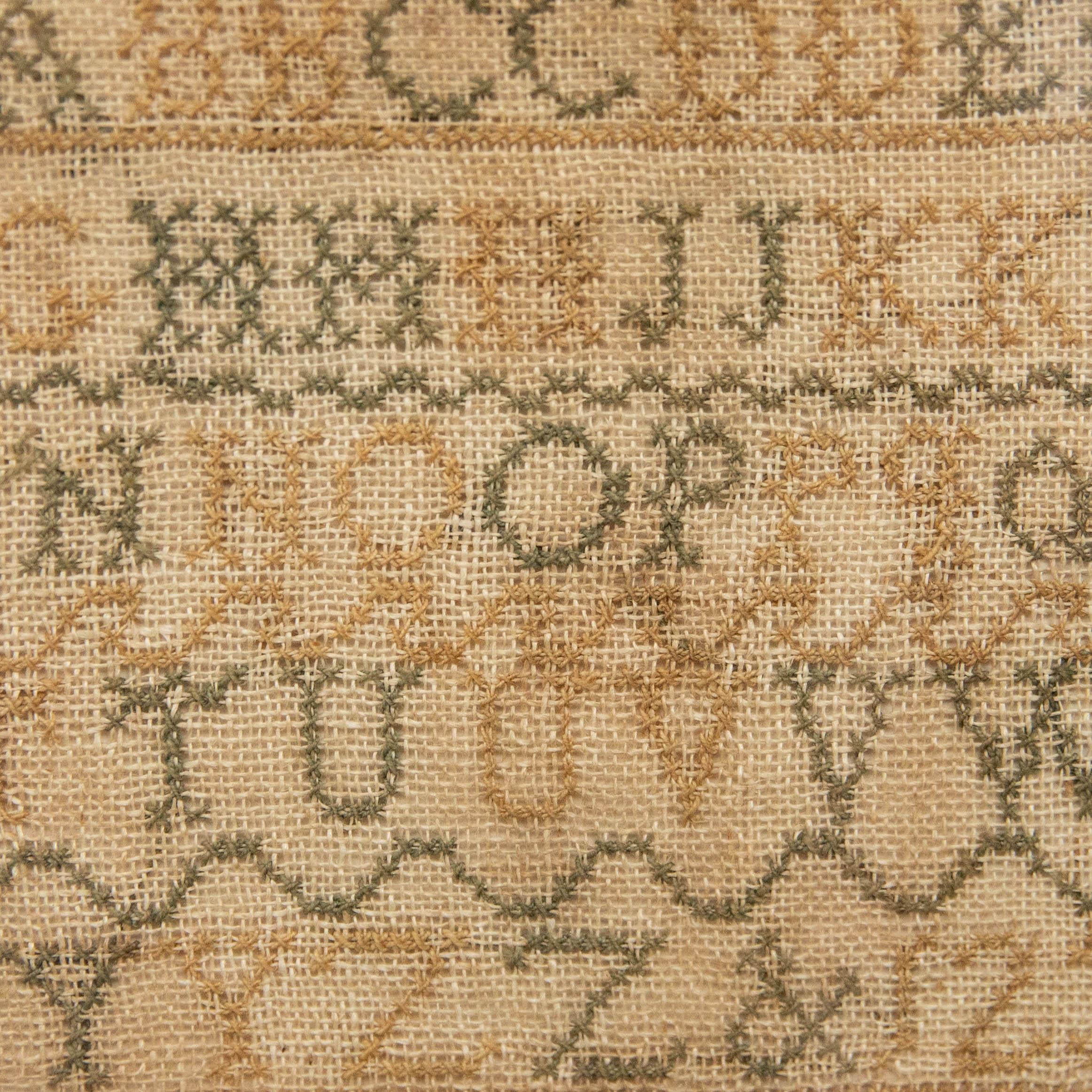 Fanny Soriveno - Framed 19th Century Embroidery, Victorian Needlework Sampler 3