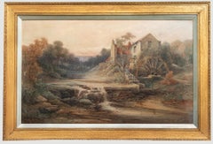 Frederick William Booty (1840-1924) - Acuarela de 1909, En el molino de agua