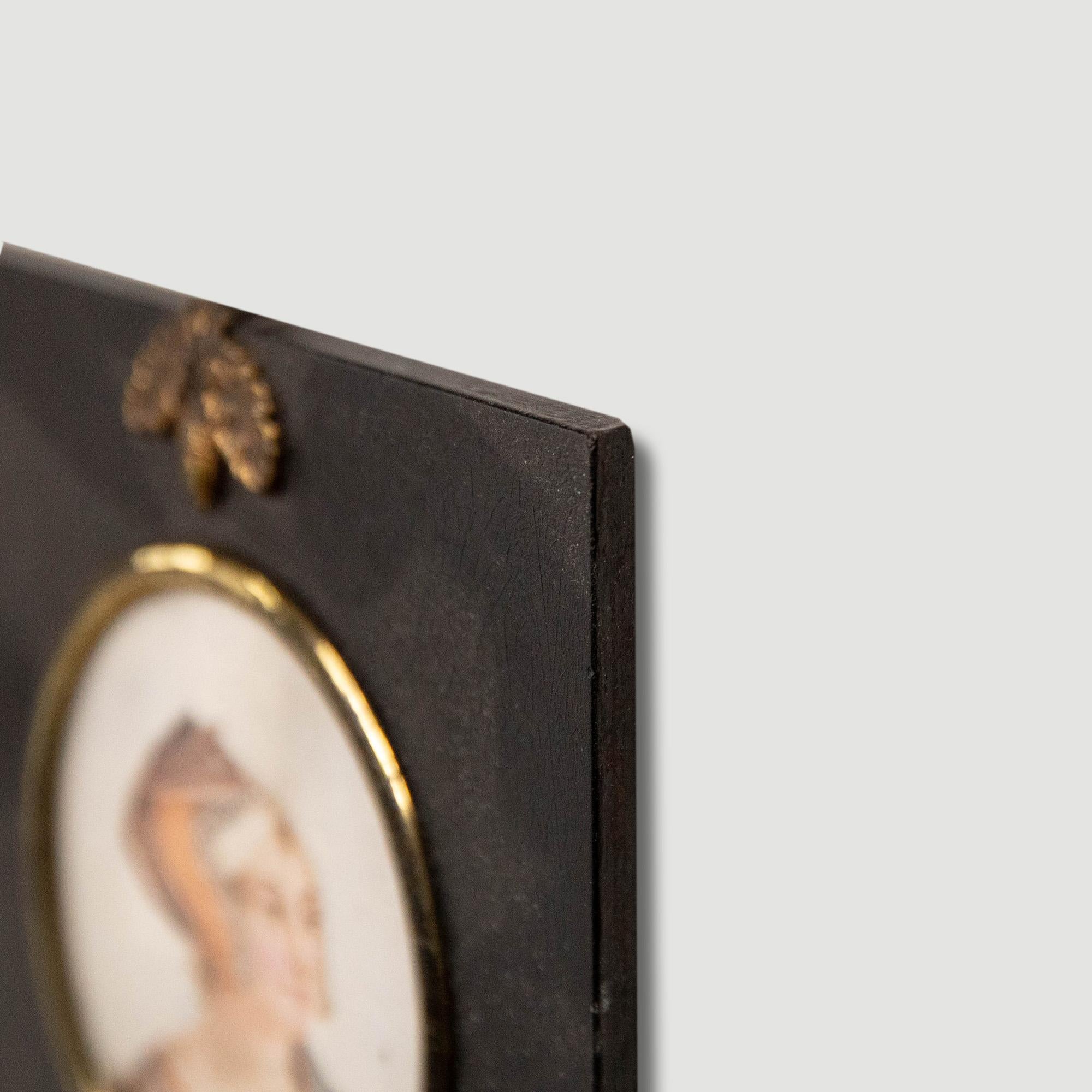 Miniatur-Aquarell des 19. Jahrhunderts - Porträt von Anne Boleyn 2