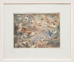 Carl Olaf-Teller (1909-1977) - Tintenwasch aus der Mitte des 20. Jahrhunderts, Vögel, sich nach Insekten ziselieren