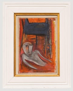 Attribut. Louise McClary (geb.1958) - Gerahmtes Pastell des 20. Jahrhunderts, Boden ist Lava