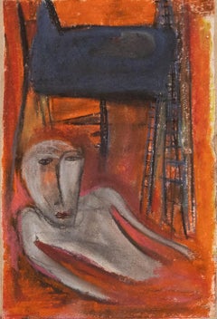 Attrib. Louise McClary (b.1958) - Framed 20th Century Pastel, Floor is Lava