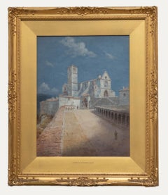 William Noel Johnson (act.1887-1914) - Watercolour, Church of St Francis Assisi