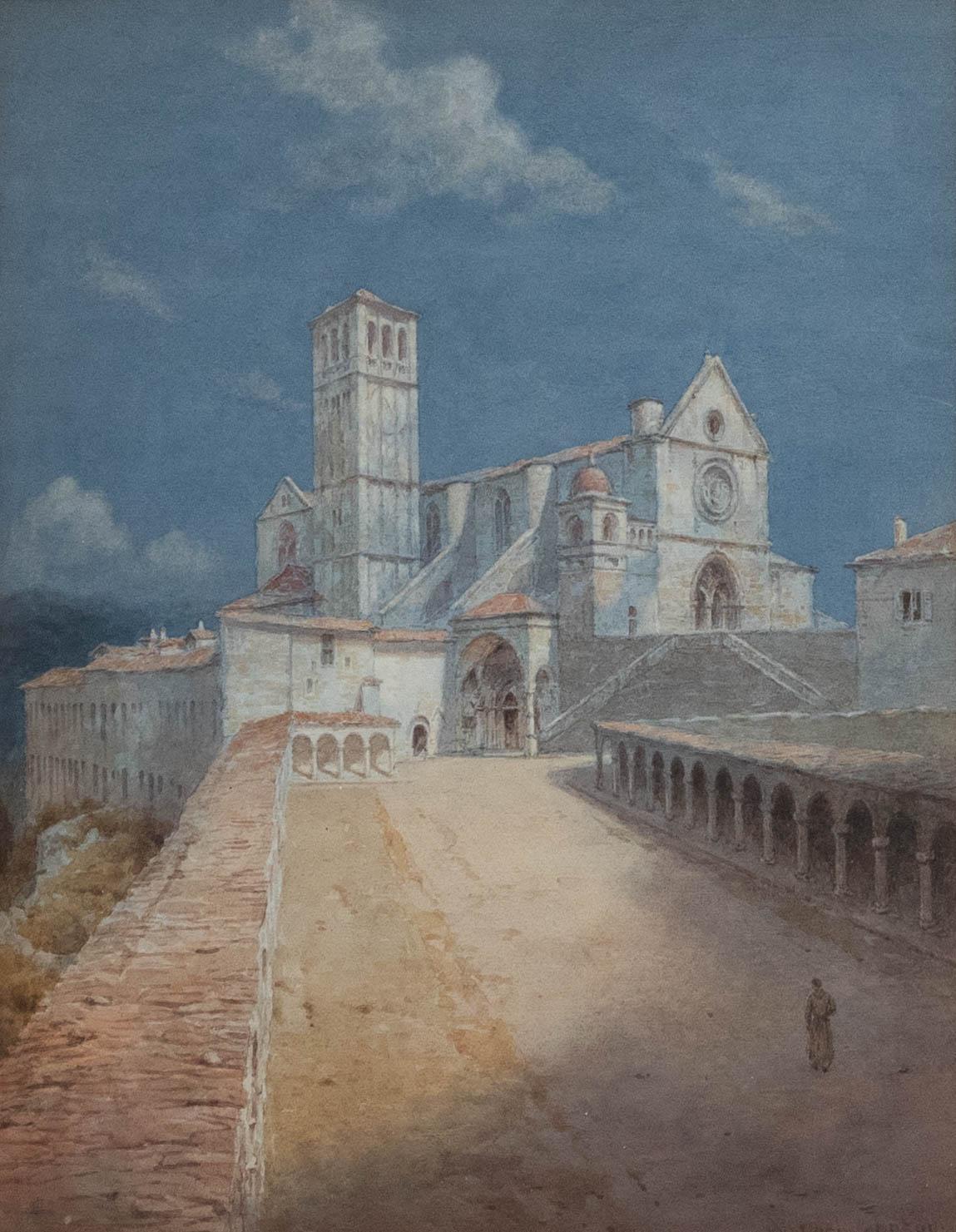 William Noel Johnson (act.1887-1914) - Watercolour, Church of St Francis Assisi - Art by Unknown