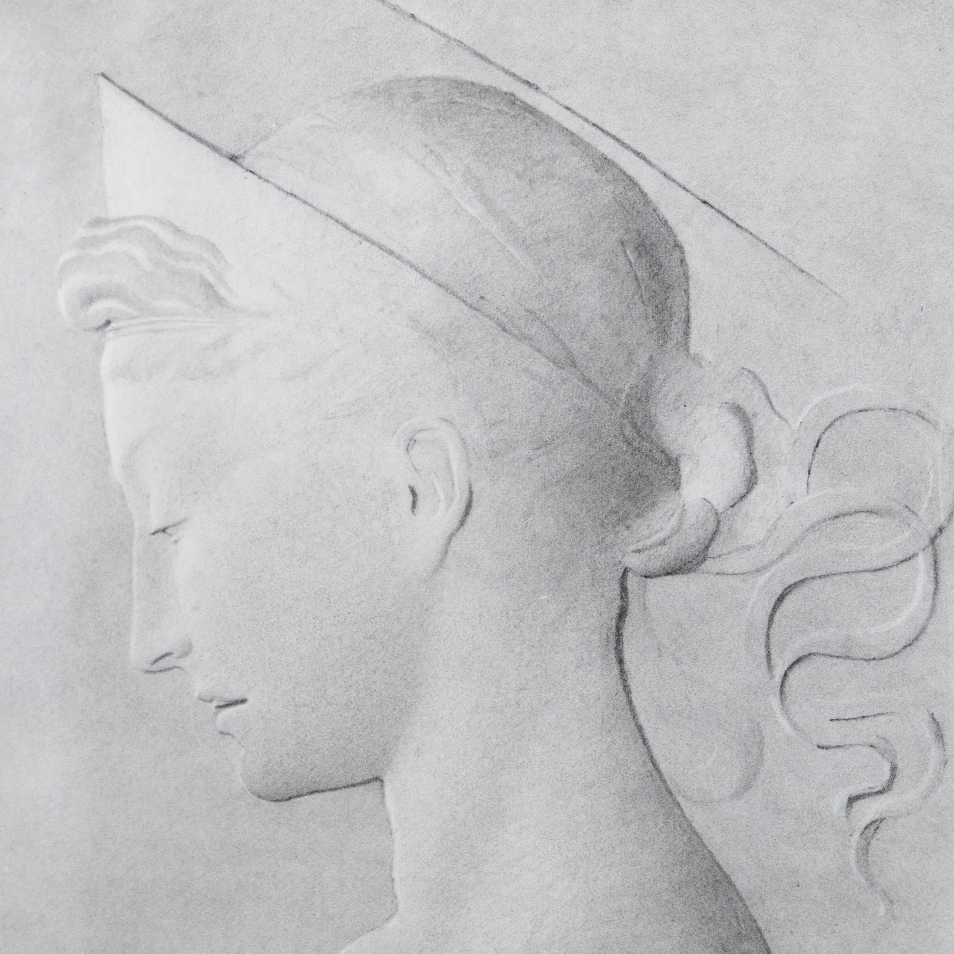 Después de Donatello  - Dibujo al carboncillo del siglo XIX, Santa Celia 1