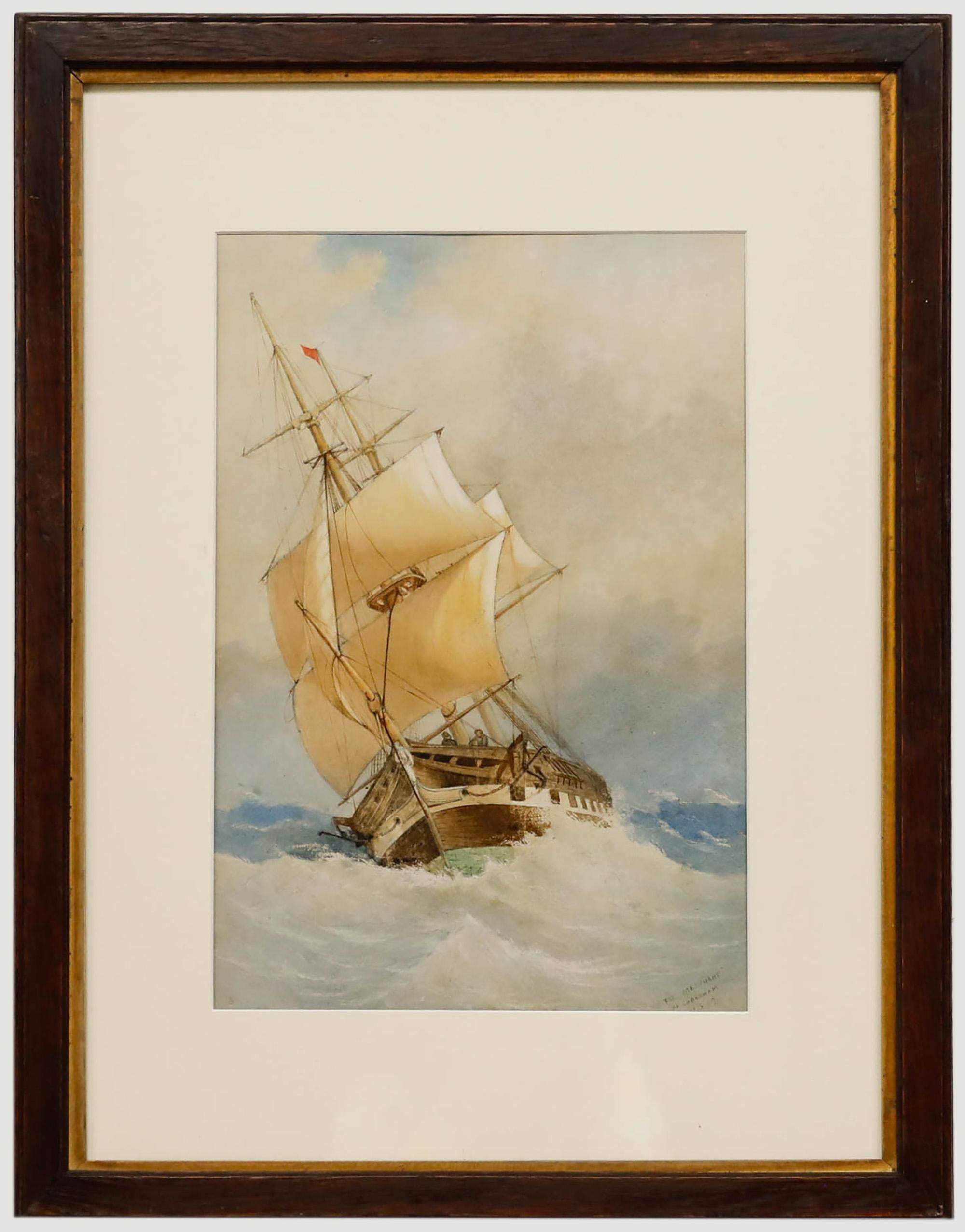 J. G - Framed Mid 19th Century Watercolour, The Merchant of Shoreham