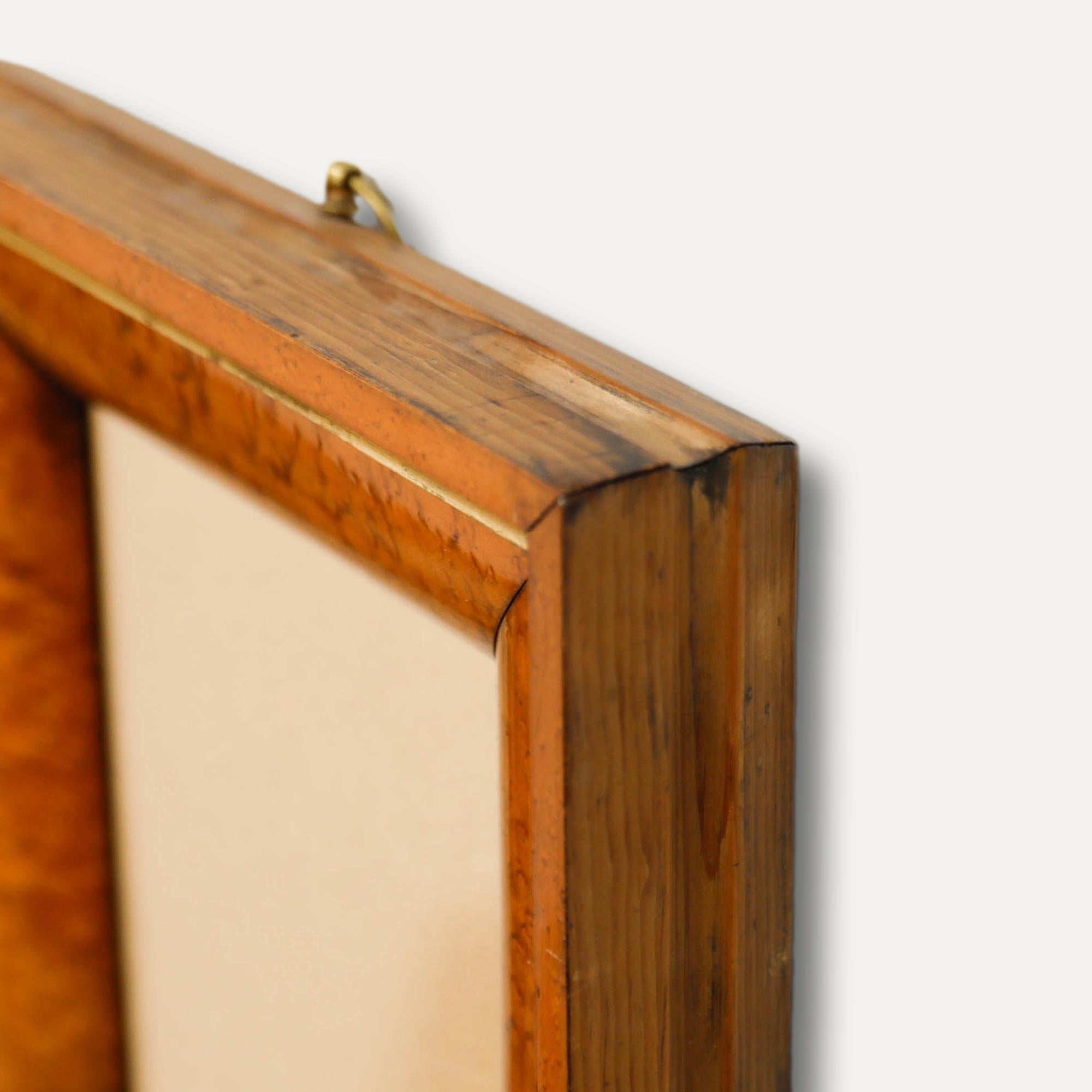 Exquisite Late 19th Century Burr Maple Frame with Cushion Profile For Sale 1
