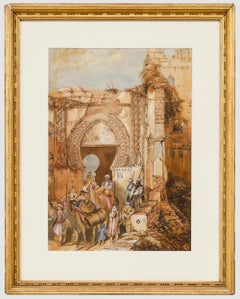 Antique After David Roberts - Framed Late 19th Century Watercolour, The Gate of Marshan