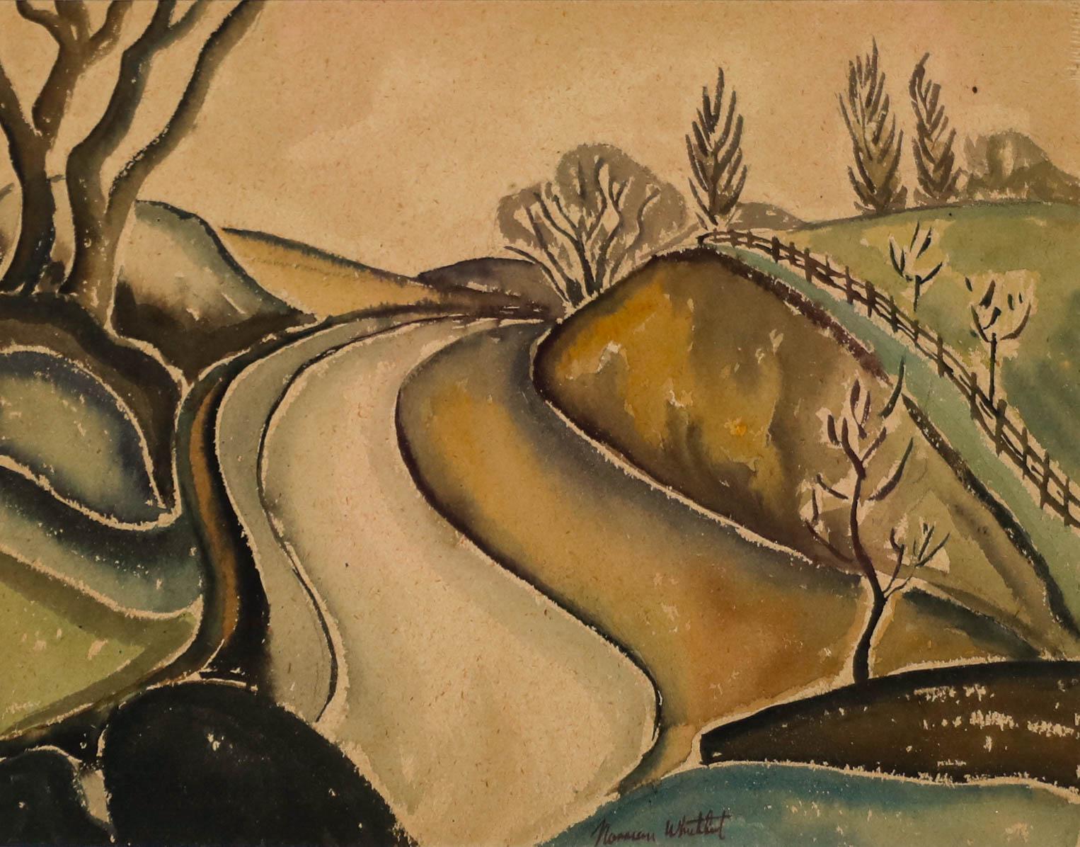 Norman Whitehead (1915-1983) - Framed Watercolour, Country Roads - Art by Unknown