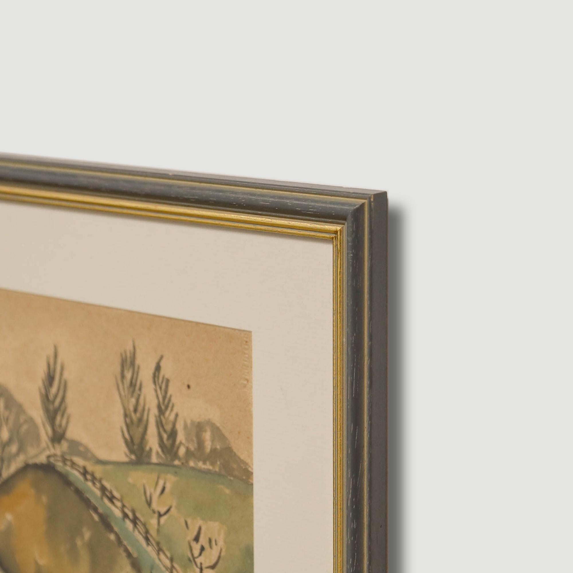 Norman Whitehead (1915-1983) - Framed Watercolour, Country Roads For Sale 1