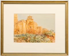 Attribué. John Varley Jnr (1850-1933) - Aquarelle encadrée, The Old Walls