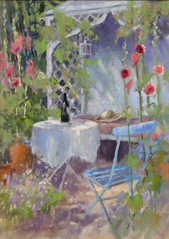 Jane Lampard - Framed Contemporary Pastel, The Blue Chair