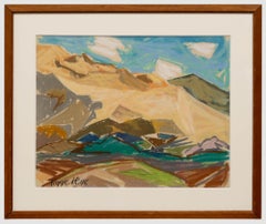 Figge Holgren (1875-1969) - 1948 Pastello, rocce