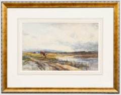 Robert William Arthur Rouse (1883-1927) - Watercolour, Cattle by The River