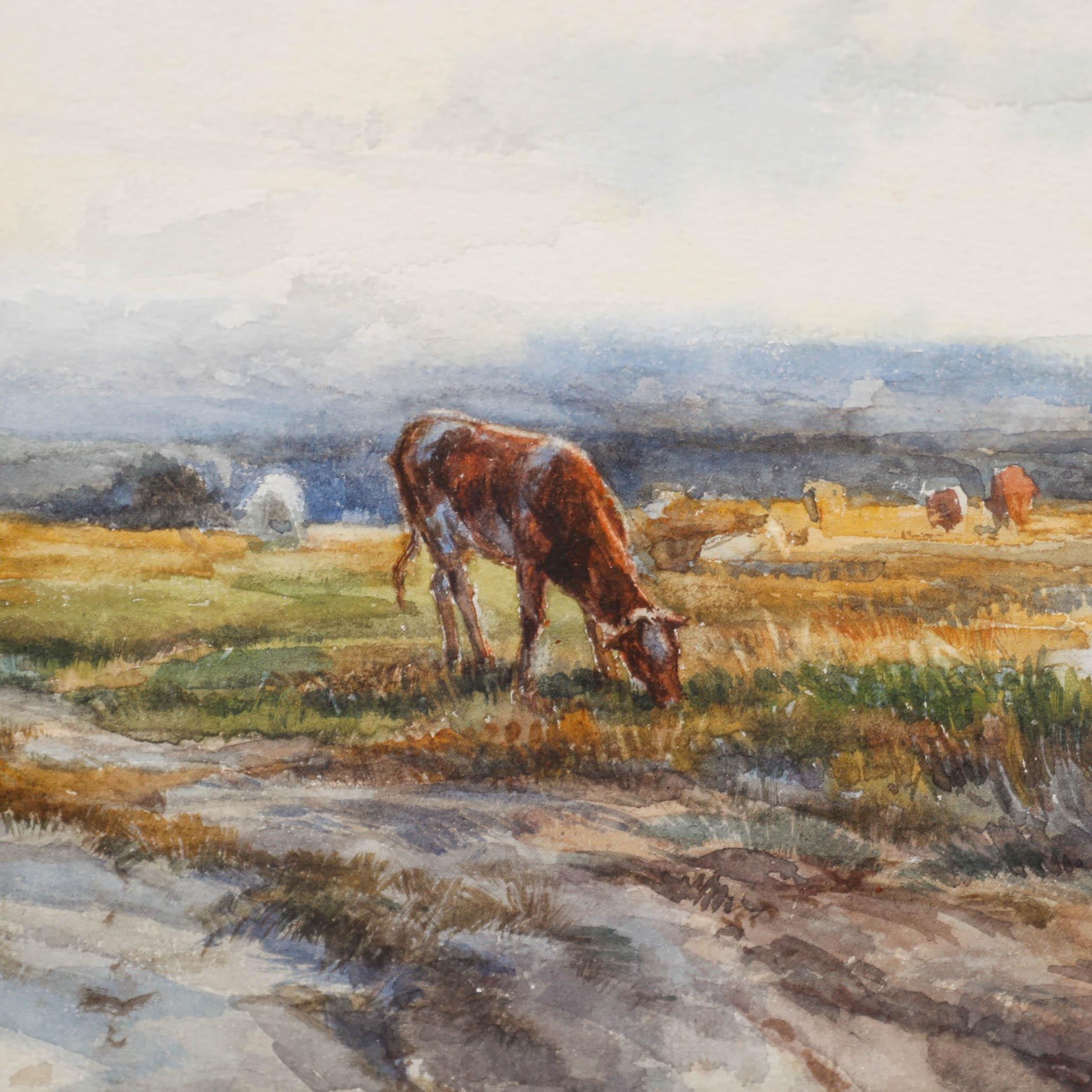 Robert William Arthur Rouse (1883-1927) - Watercolour, Cattle by The River For Sale 2