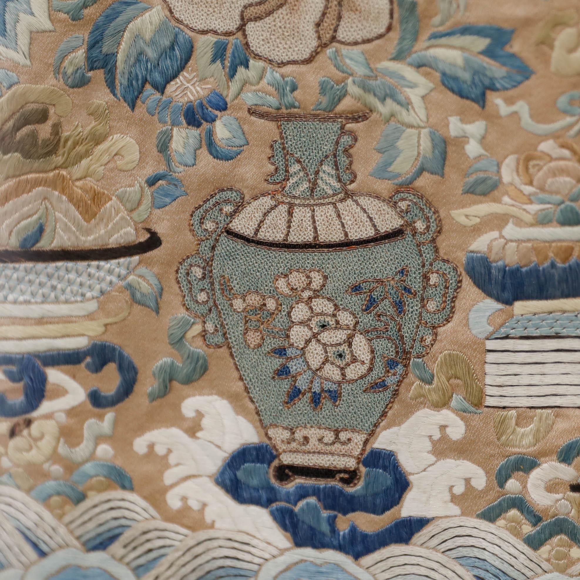 Fine 19th Century Chinese Silkwork Panel 2