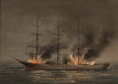 Early 20th Century Watercolour - The Marion Frazer Ablaze