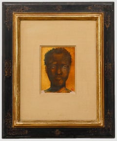 Framed 20th Century Watercolour - Portrait of a Young Man