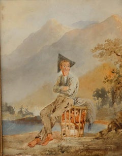 Early 19th Century Watercolour - Foxcatcher