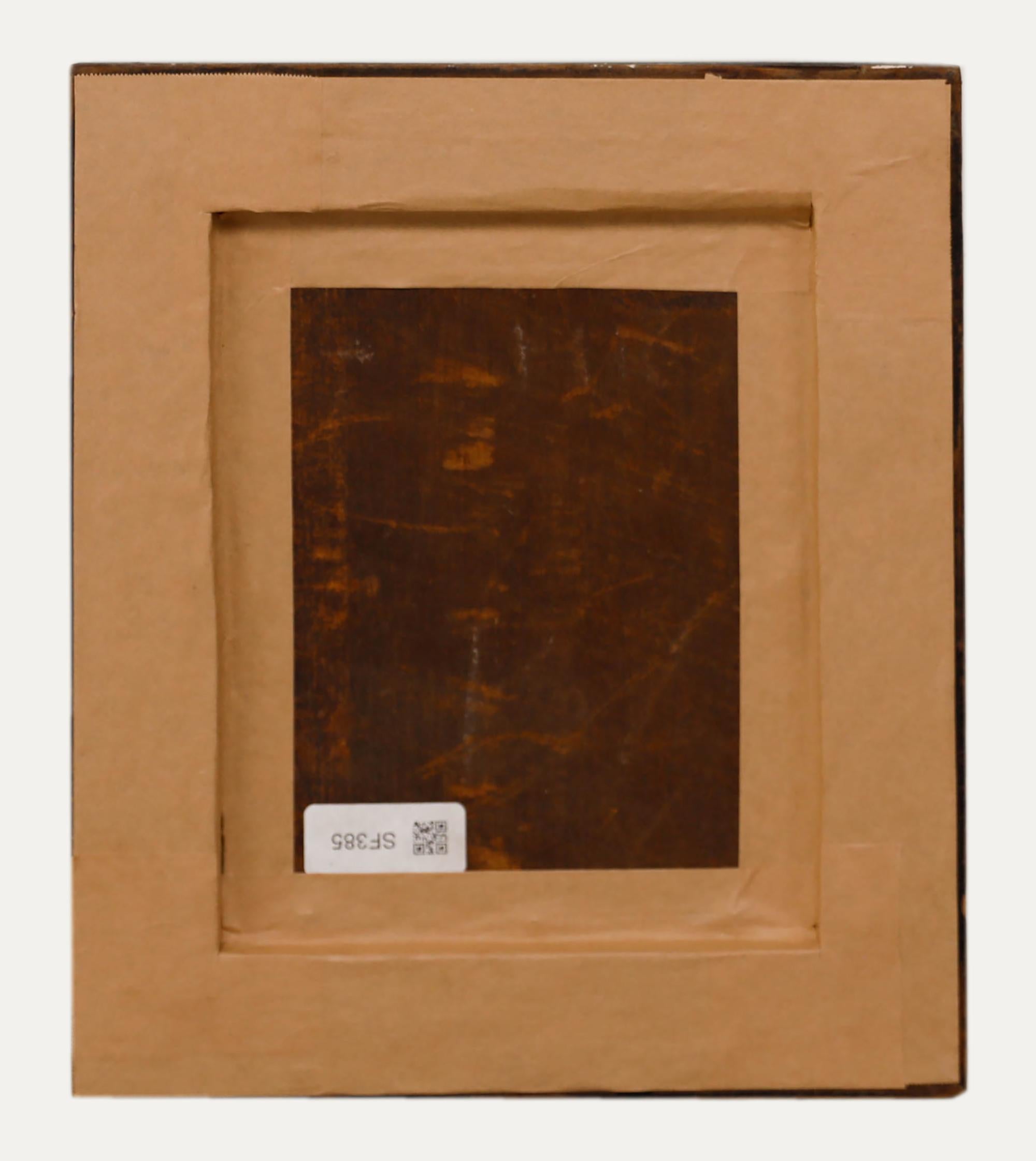 Early 19th Century Watercolour - Foxcatcher - Beige Portrait by Unknown