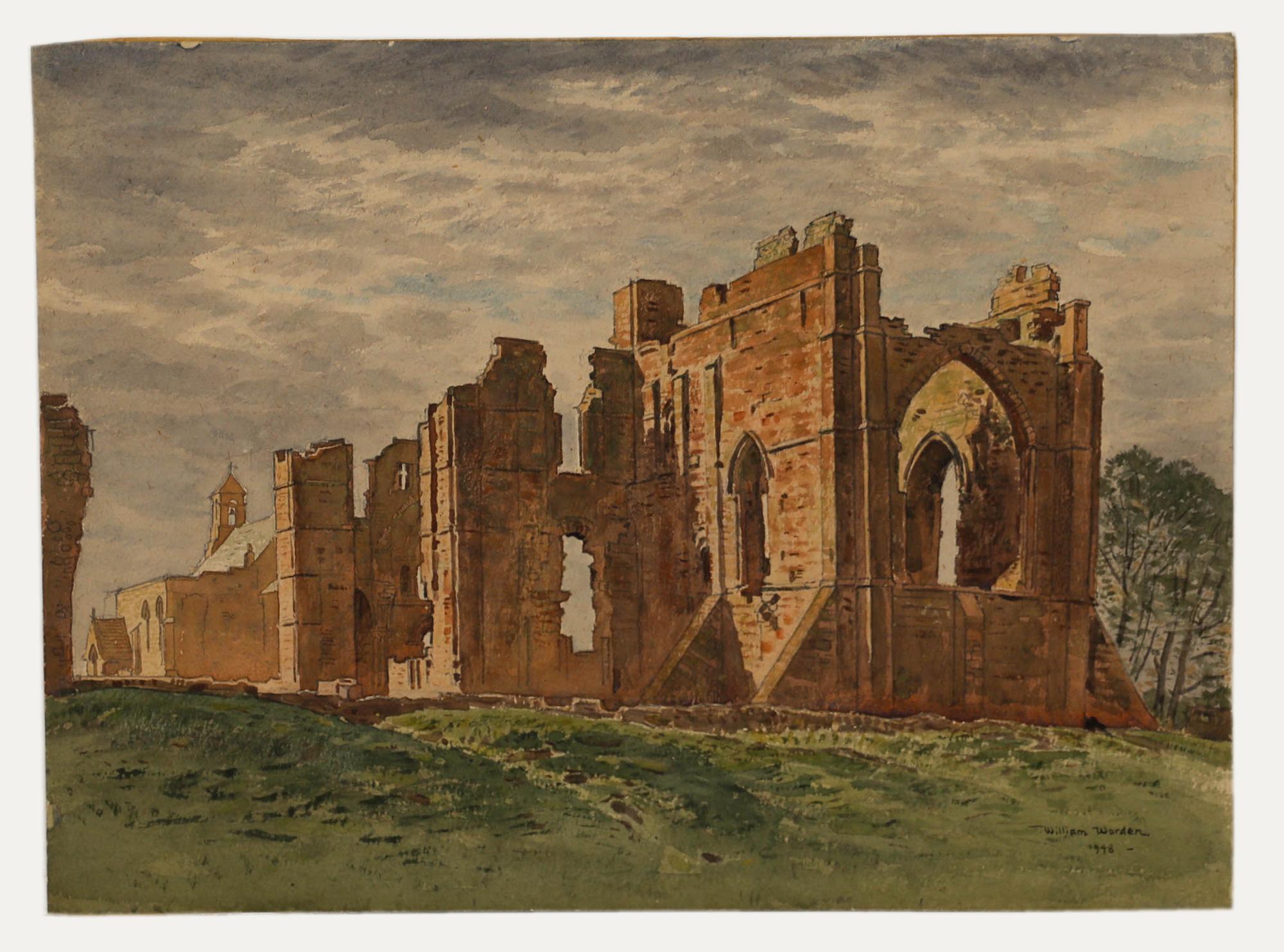 William Warden (1908-1982) - 1948 Watercolour, Ruined Church - Art by Unknown