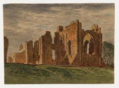 William Williams (1908-1982) - Acquerello del 1948, Chiesa in rovina