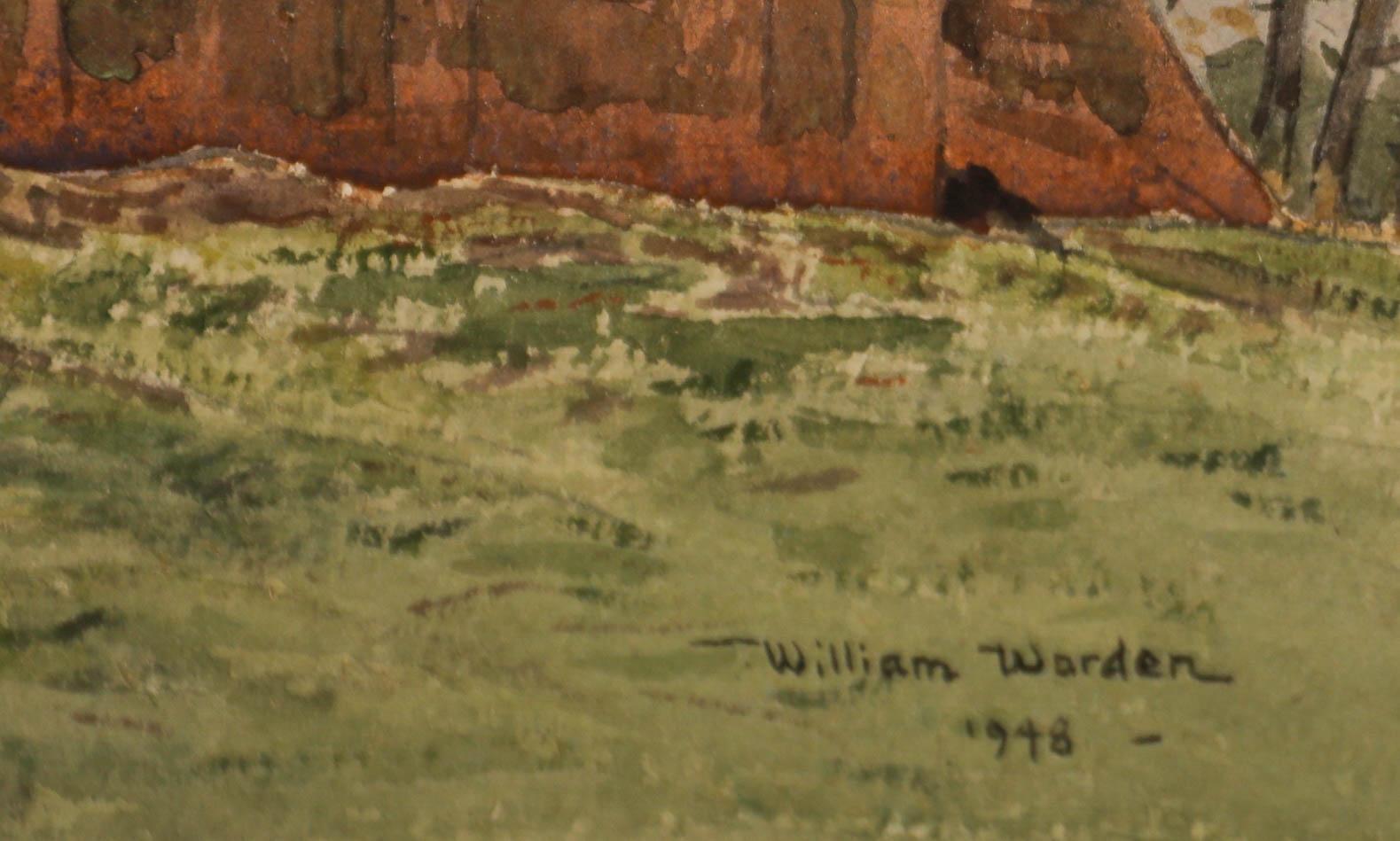 William Warden (1908-1982) - 1948 Watercolour, Ruined Church For Sale 1