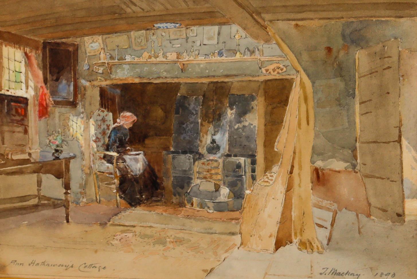 James Millar Mackay (1863-1936)  Aquarell, Anne Hathaway's Cottage, Anne Hathaway, 1890 1