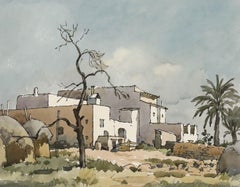 Edward Albert Hickling (1913-1998) - Watercolour, View Of The Villa