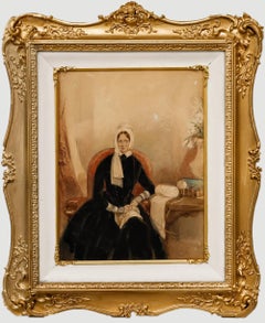 Aquarelle de la fin du 19e siècle - La veuve