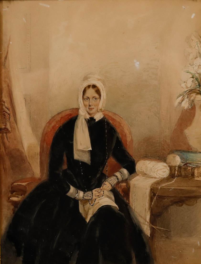Late 19th Century Watercolour - The Widow - Art by Unknown