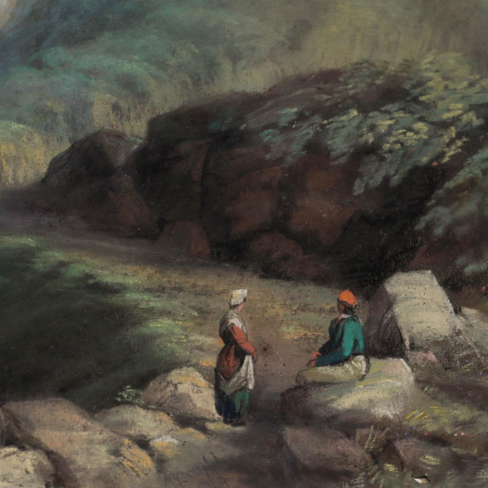 1849 Pastel - El camino de la montaña en venta 1