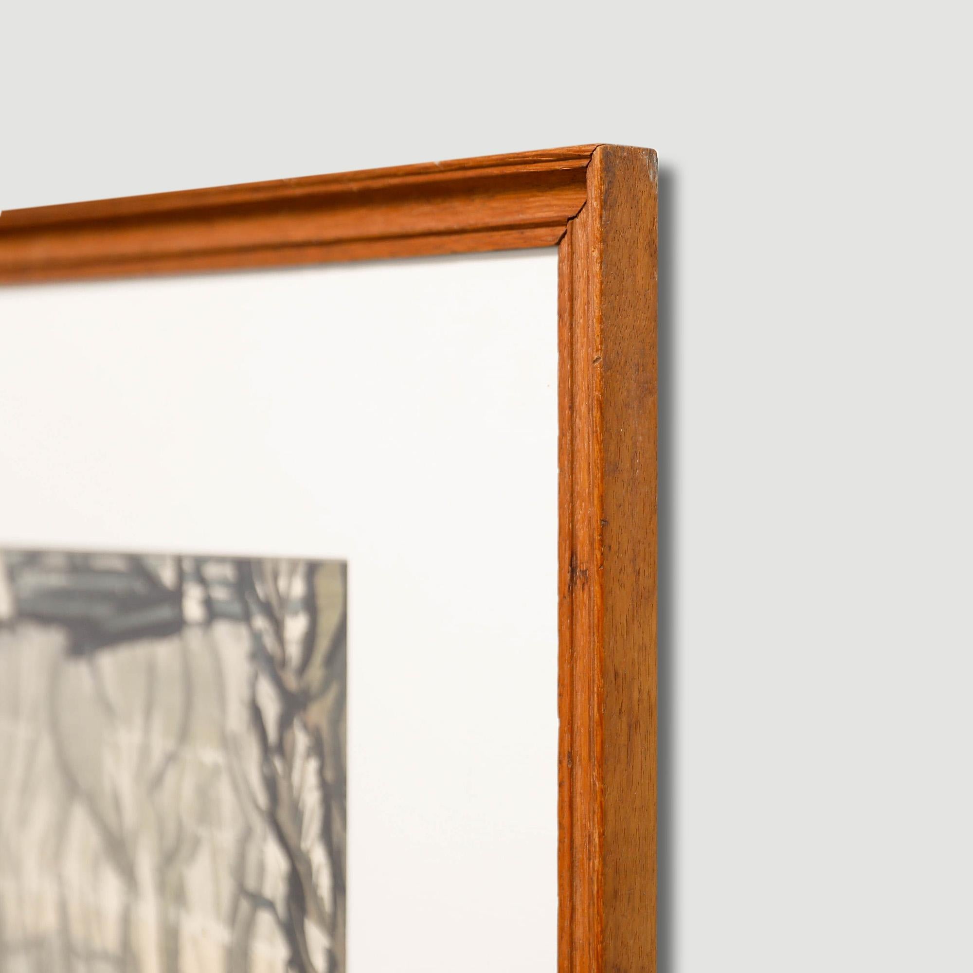 Original watercolour. Presented in a narrow oak frame. Signed to the lower left. Labelled verso. On watercolour paper.