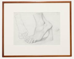 William Kerry – Graphitzeichnung des frühen 20. Jahrhunderts, Gladiators linker Fuß