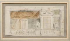 Continental School 18th Century Watercolour - Architectural Drawing