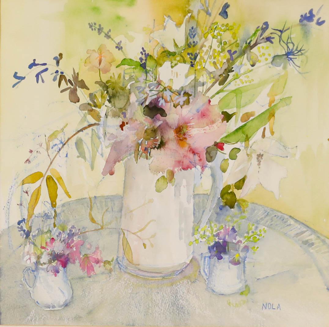 Nola Armstrong - 20th Century Watercolour, Garden Flowers - Art by Unknown